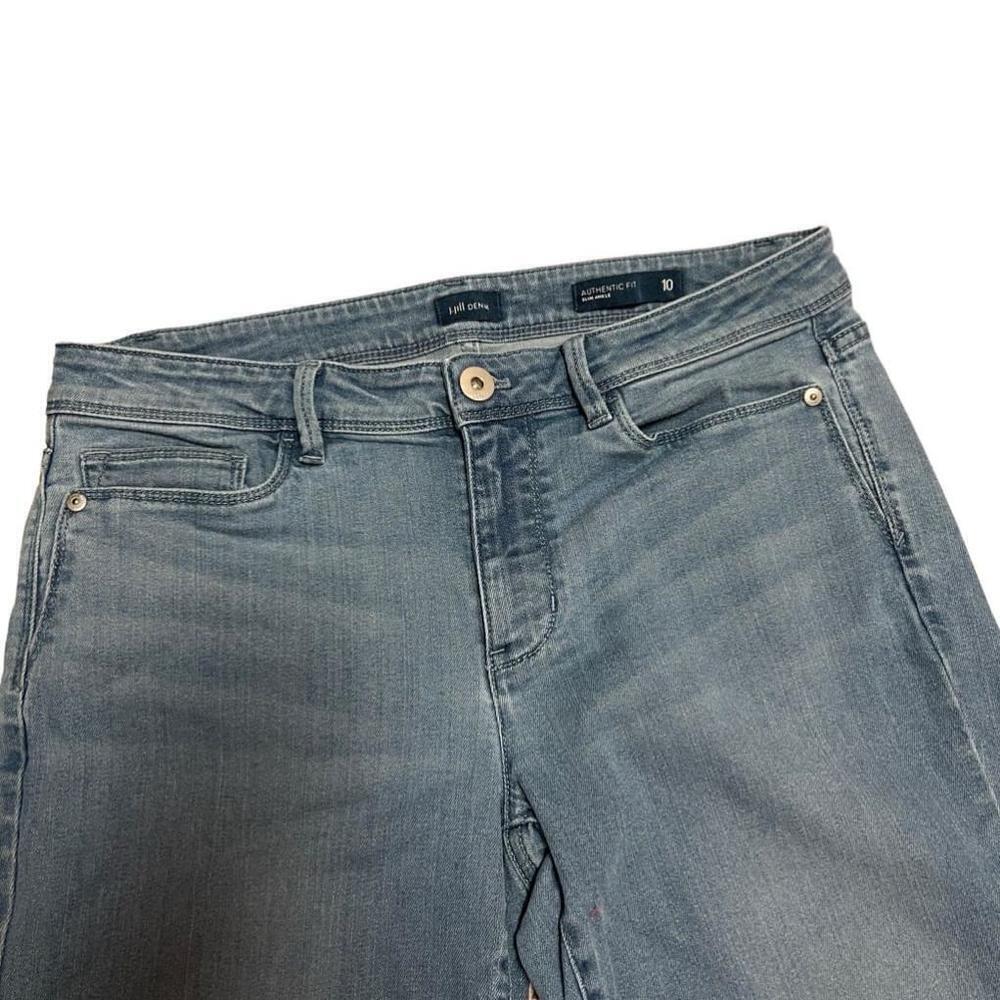 J Jill Women's Authentic Fit Slim Ankle Light Wash Jeans - Size 10 - Picture 4 of 16